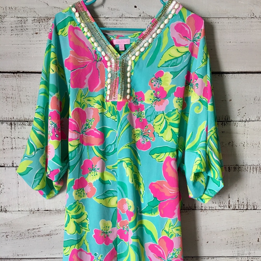 COPY - Lilly Pulitzer caftan in island cocktail print